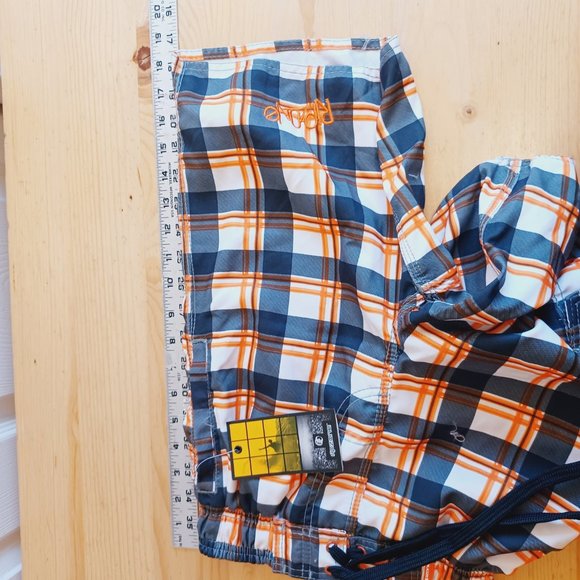 NEW! Ripzone Boy's M Swim Trunks Orange /Grey Combo (3752) - Picture 11 of 11